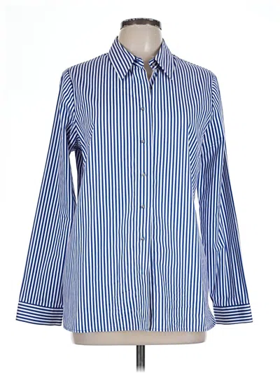 Pre-owned Leggiadro Long Sleeve Button Down Shirt In Blue