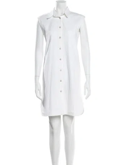 Pre-owned Leggiadro Mini Dress In White