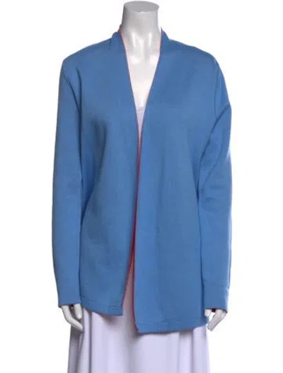 Pre-owned Leggiadro Open Front Sweater In Blue