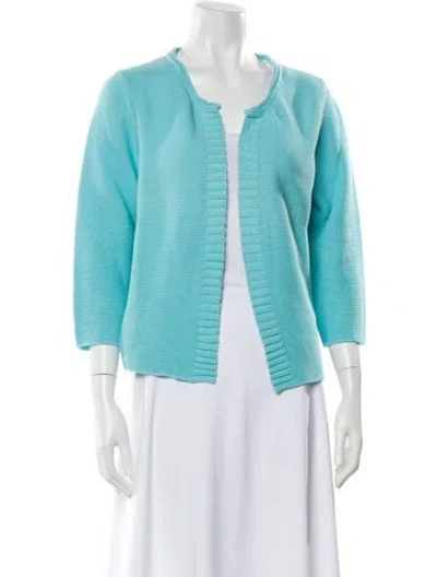Pre-owned Leggiadro Open Front Sweater W/ Tags In Blue