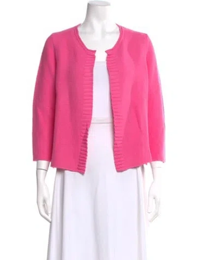 Pre-owned Leggiadro Open Front Sweater W/ Tags In Pink