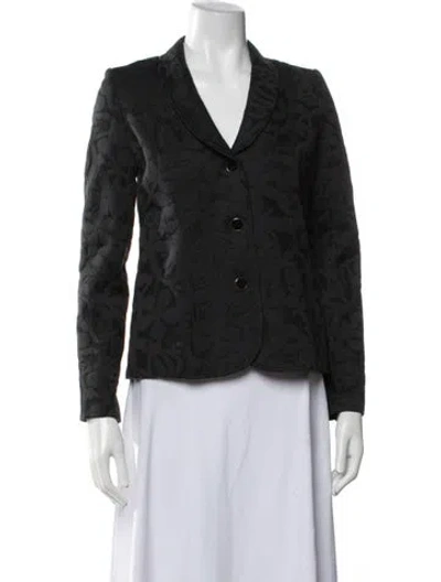Pre-owned Leggiadro Patterned Blazer In Black