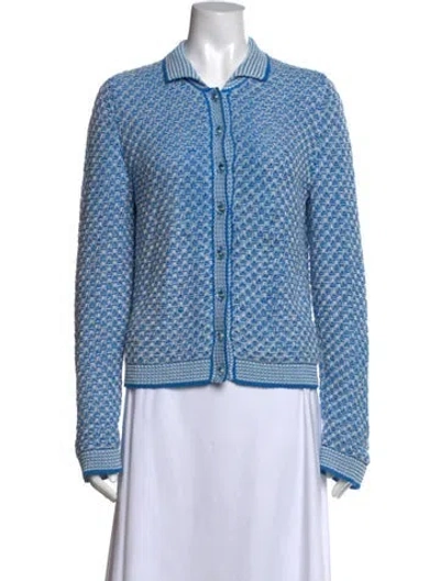Pre-owned Leggiadro Patterned Sweater In Blue