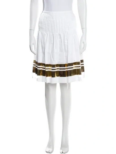 Pre-owned Leggiadro Pleated Accents Knee-length Skirt W/ Tags