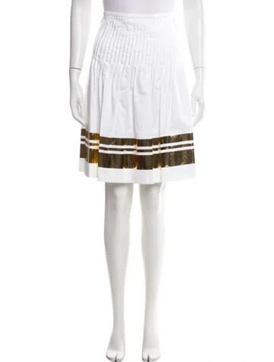 Pre-owned Leggiadro Pleated Accents Knee-length Skirt W/ Tags