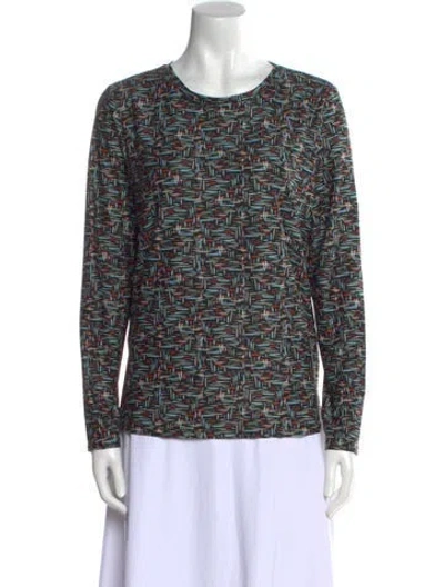 Pre-owned Leggiadro Printed Crew Neck Sweatshirt W/ Tags In Black