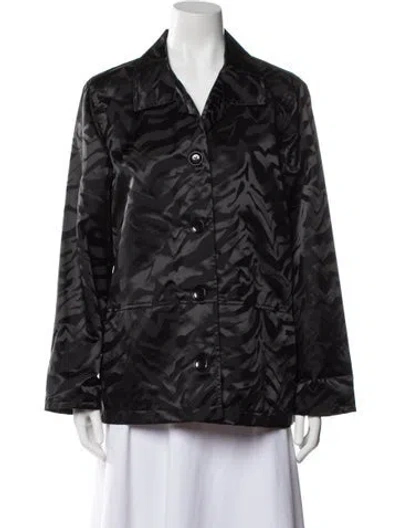 Pre-owned Leggiadro Printed Jacket W/ Tags In Black