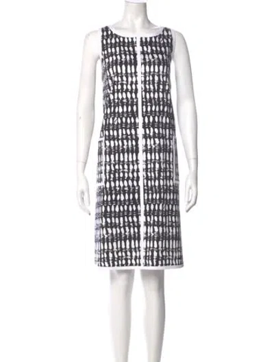 Pre-owned Leggiadro Printed Knee-length Dress In Black