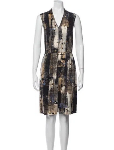 Pre-owned Leggiadro Printed Knee-length Dress In Multi