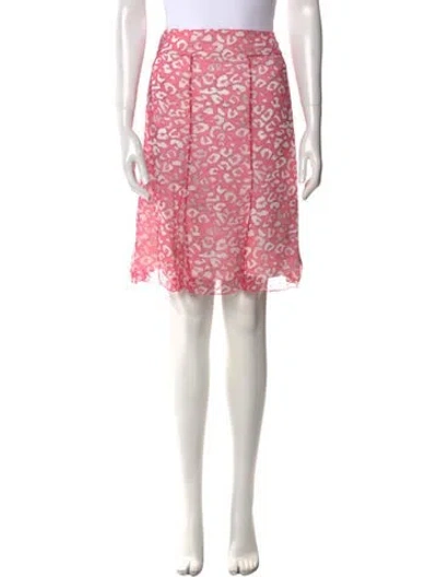 Pre-owned Leggiadro Printed Knee-length Skirt W/ Tags In Pink