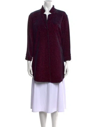 Pre-owned Leggiadro Printed Mock Neck Tunic