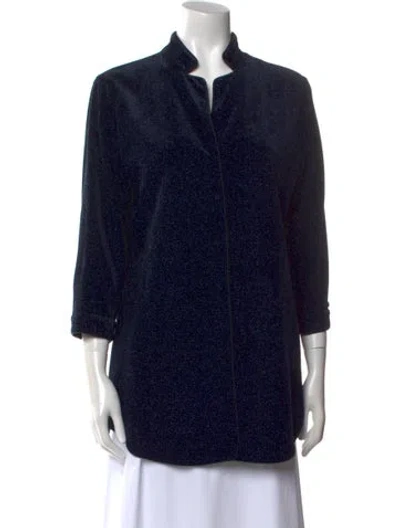 Pre-owned Leggiadro Printed Mock Neck Tunic W/ Tags