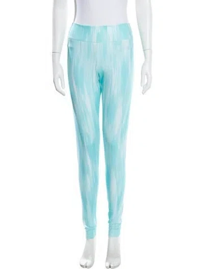 Pre-owned Leggiadro Printed Skinny Leg Pants W/ Tags In Green