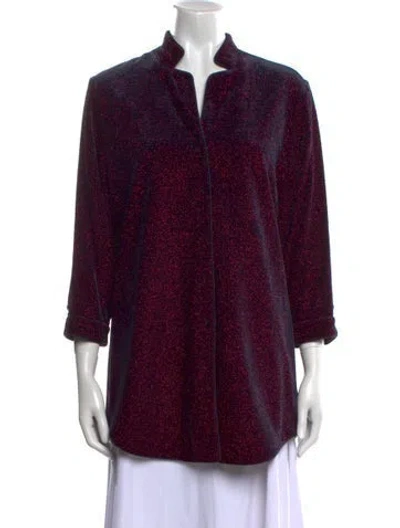 Pre-owned Leggiadro Printed Three-quarter Sleeve Tunic