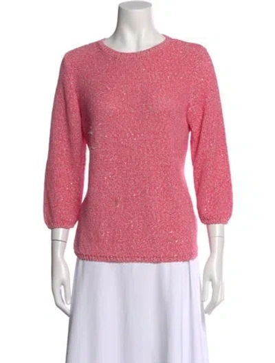 Pre-owned Leggiadro Scoop Neck Sweater In Pink