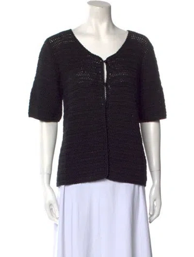 Pre-owned Leggiadro Scoop Neck Sweater W/ Tags In Black