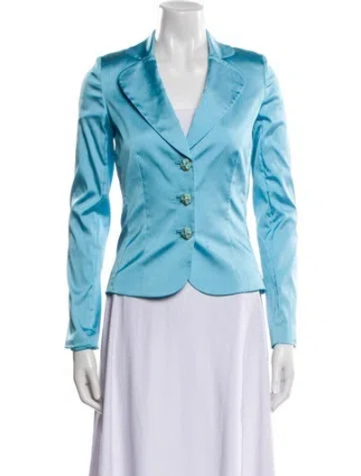 Pre-owned Leggiadro Silk Blazer In Blue