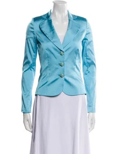 Pre-owned Leggiadro Silk Blazer In Blue