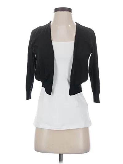 Pre-owned Leggiadro Silk Cardigan Sweater In Black
