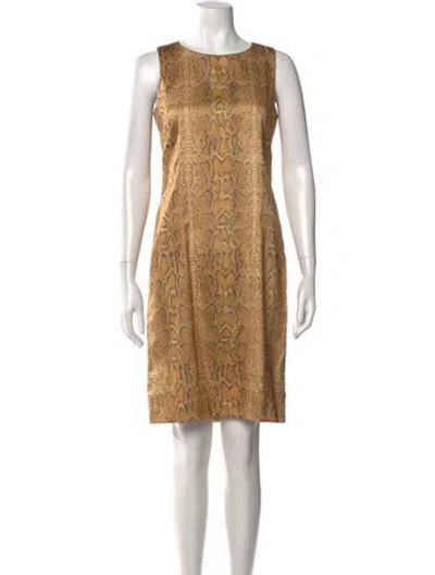 Pre-owned Leggiadro Silk Knee-length Dress In Multi