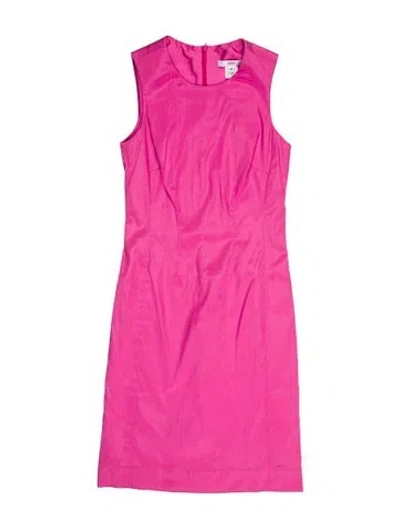 Pre-owned Leggiadro Silk Knee-length Dress In Pink