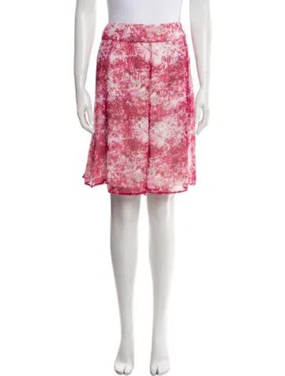 Pre-owned Leggiadro Silk Knee-length Skirt W/ Tags In Pink