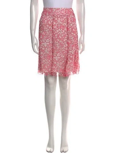 Pre-owned Leggiadro Silk Knee-length Skirt W/ Tags In Pink