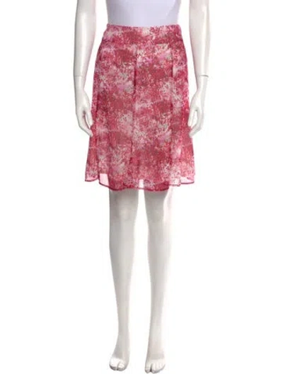 Pre-owned Leggiadro Silk Knee-length Skirt W/ Tags In Pink