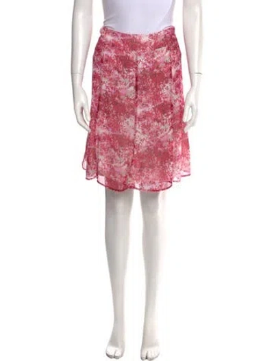 Pre-owned Leggiadro Silk Knee-length Skirt W/ Tags In Pink