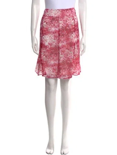 Pre-owned Leggiadro Silk Knee-length Skirt W/ Tags In Pink