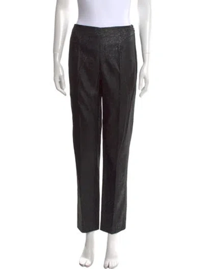 Pre-owned Leggiadro Straight Leg Pants In Black