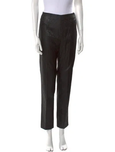 Pre-owned Leggiadro Straight Leg Pants In Black