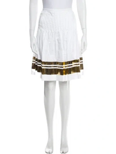 Pre-owned Leggiadro Striped Knee-length Skirt W/ Tags