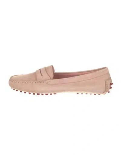 Pre-owned Leggiadro Suede Loafers W/ Tags In Pink