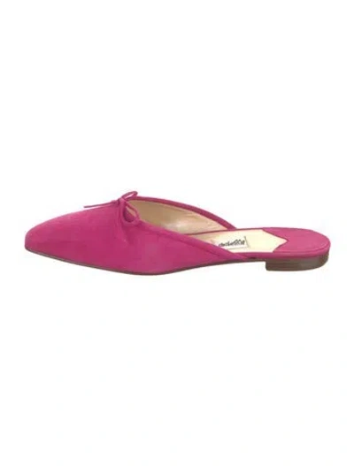 Pre-owned Leggiadro Suede Mules In Pink