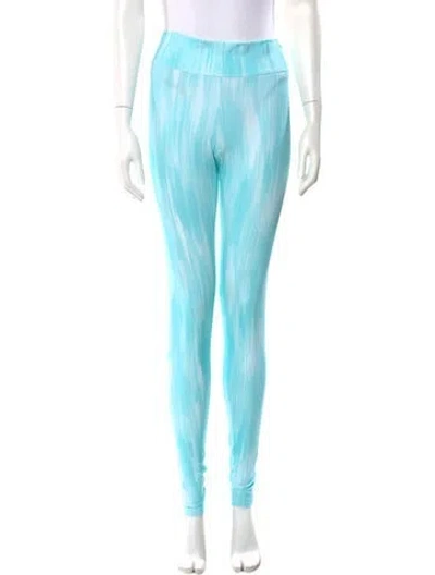 Pre-owned Leggiadro Tie-dye Print Skinny Leg Pants W/ Tags In Blue
