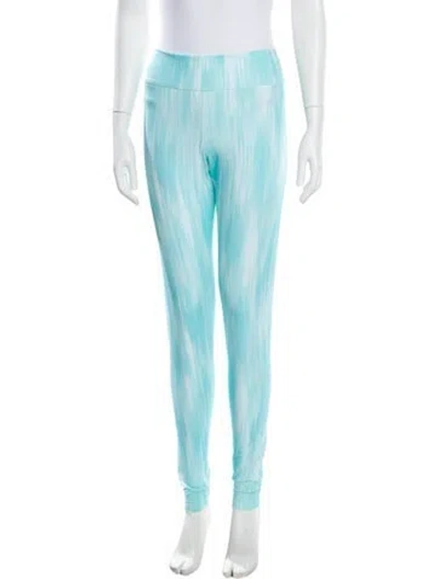 Pre-owned Leggiadro Tie-dye Print Skinny Leg Pants W/ Tags In Blue