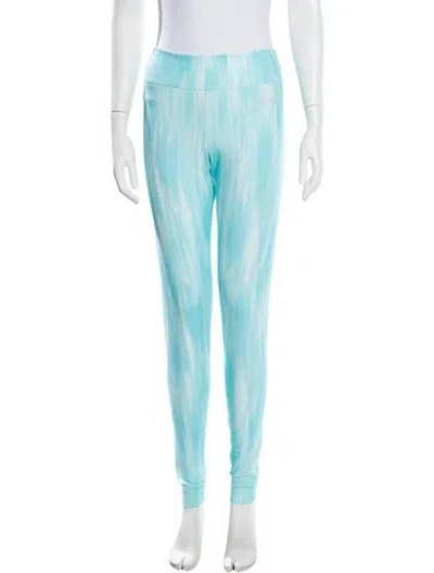 Pre-owned Leggiadro Tie-dye Print Skinny Leg Pants W/ Tags In Green