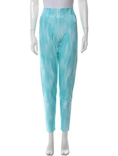 Pre-owned Leggiadro Tie-dye Print Straight Leg Pants W/ Tags In Blue