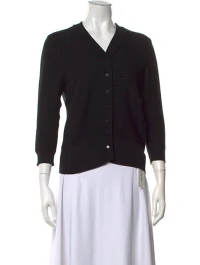 Pre-owned Leggiadro V-neck Sweater In Black