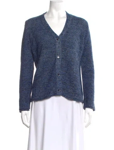 Pre-owned Leggiadro V-neck Sweater In Blue