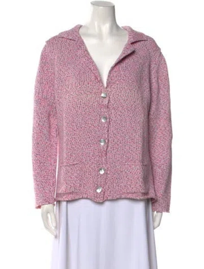 Pre-owned Leggiadro V-neck Sweater W/ Tags In Pink