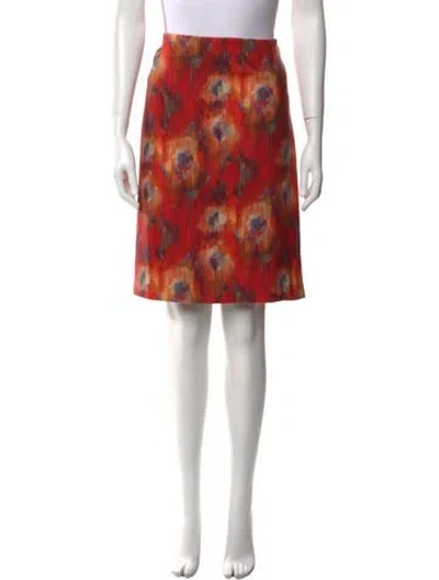 Pre-owned Leggiadro Wool Knee-length Skirt In Red