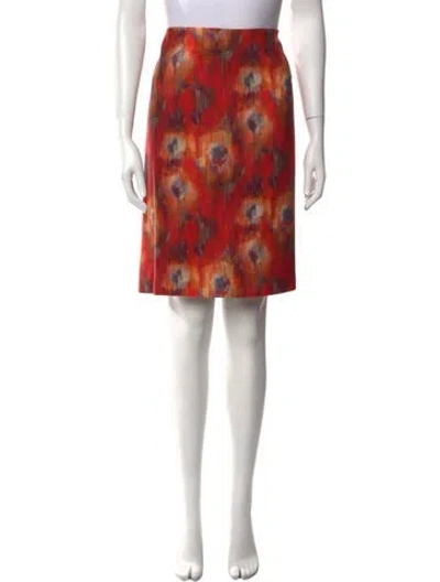 Pre-owned Leggiadro Wool Knee-length Skirt W/ Tags In Red