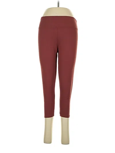 Pre-owned Leggings Depot Active Pants In Burgundy