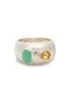 Legier Bubble Bezel Sterling Silver Ring In Gold