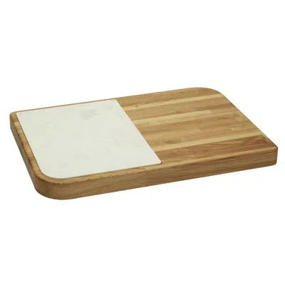 Legnoart Cheese Place Oak Wood Cheese Board With Marble Insert