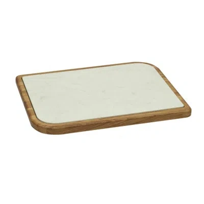 Legnoart Cheese Place Oak Wood Cheese Board With Marble Insert
