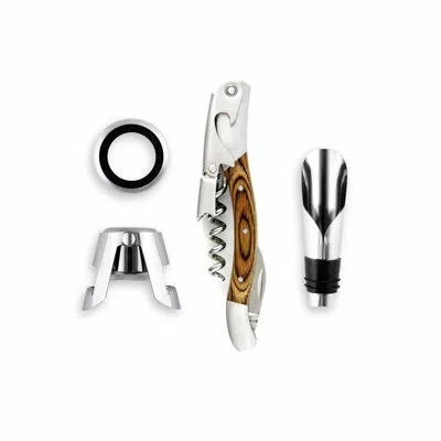 Legnoart Memorabile Wine Connoisseur Tasting Set In Light Wood