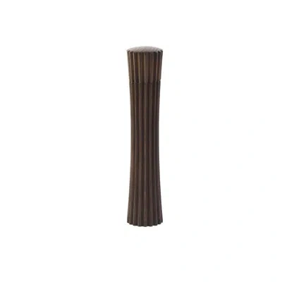 Legnoart Pleats Ashwood Salt & Pepper Mill 4.5" In Dark Wood